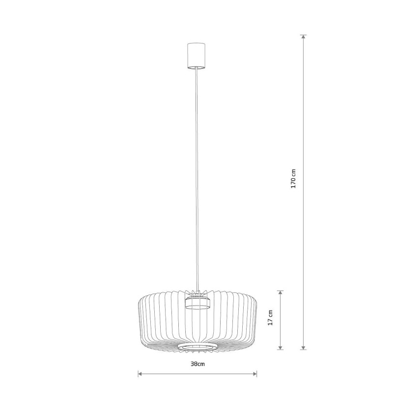 Lampa wisząca druciana Kenai C 38cm beżowa Nowodvorski