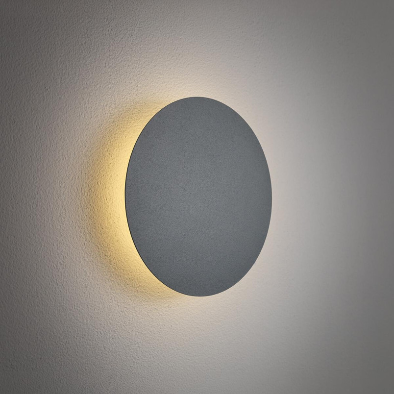 Kinkiet okrągły metalowy Ring LED 3000K 15cm szary błękit Nowodvorski