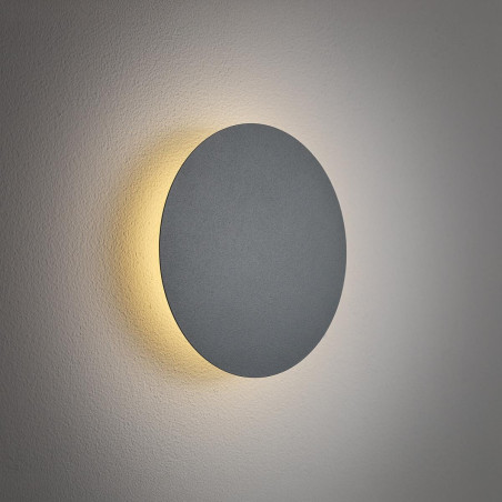 Kinkiet okrągły metalowy Ring LED 3000K 15cm szary błękit Nowodvorski