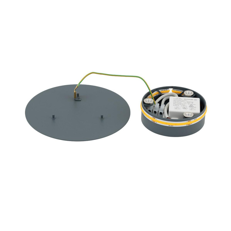 Kinkiet okrągły metalowy Ring LED 3000K 15cm szary błękit Nowodvorski