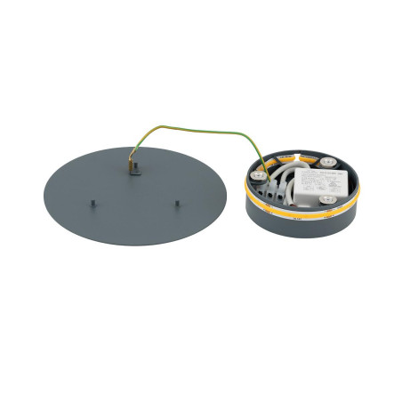Kinkiet okrągły metalowy Ring LED 3000K 15cm szary błękit Nowodvorski