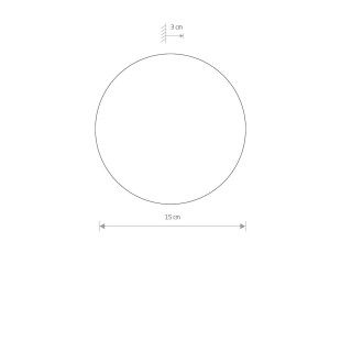 Kinkiet okrągły metalowy Ring LED 3000K 15cm szary błękit Nowodvorski