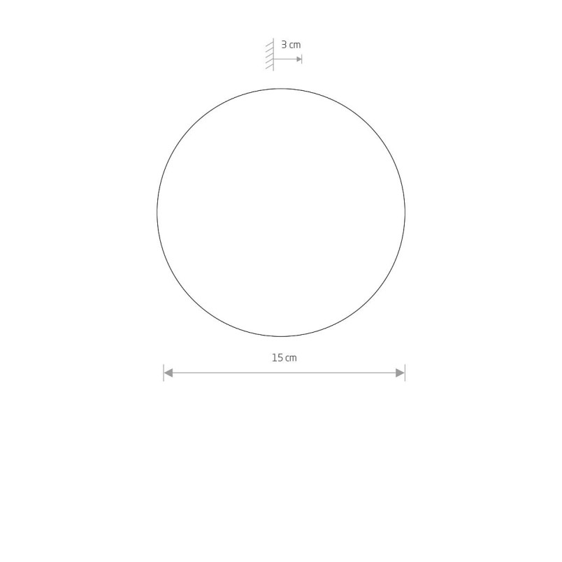 Kinkiet okrągły metalowy Ring LED 3000K 15cm szary błękit Nowodvorski