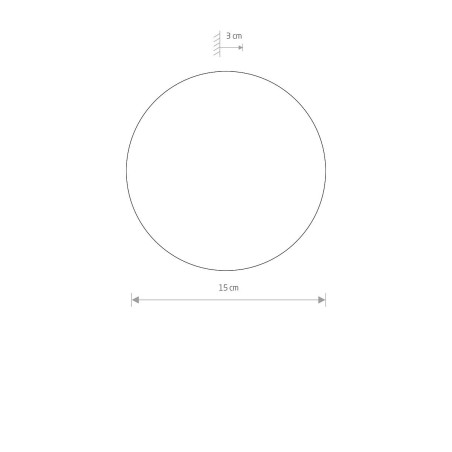 Kinkiet okrągły metalowy Ring LED 3000K 15cm szary błękit Nowodvorski