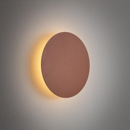 Kinkiet okrągły metalowy Ring LED 3000K 15cm terracotta Nowodvorski