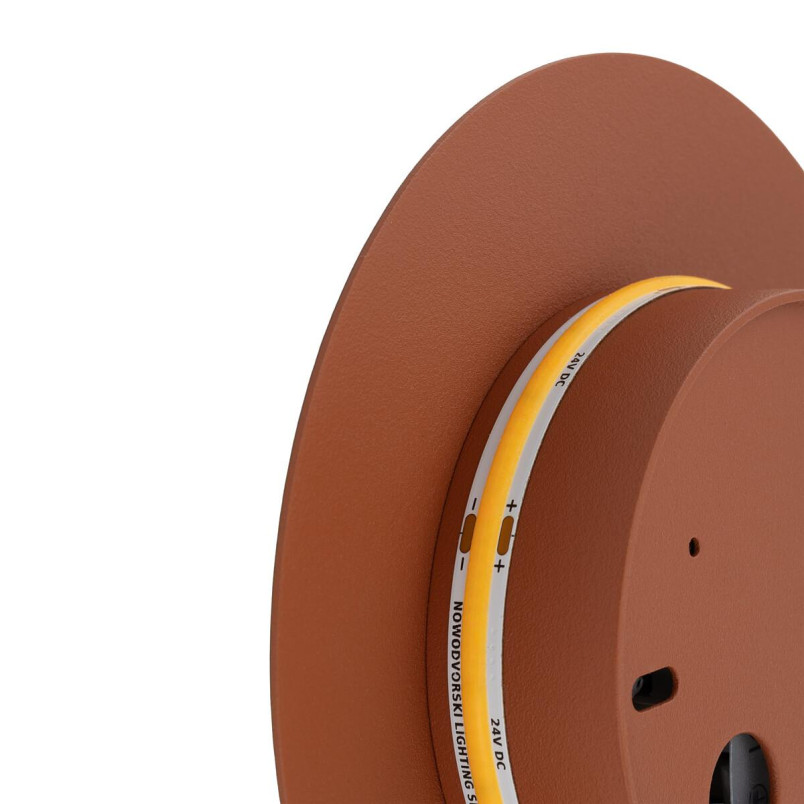 Kinkiet okrągły metalowy Ring LED 3000K 15cm terracotta Nowodvorski