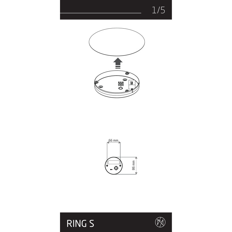 Kinkiet okrągły metalowy Ring LED 3000K 15cm terracotta Nowodvorski