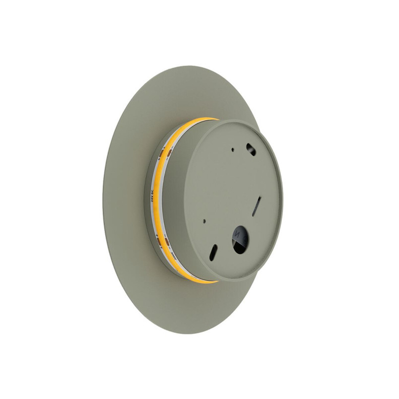 Kinkiet okrągły metalowy Ring LED 3000K 15cm szałwiowy Nowodvorski