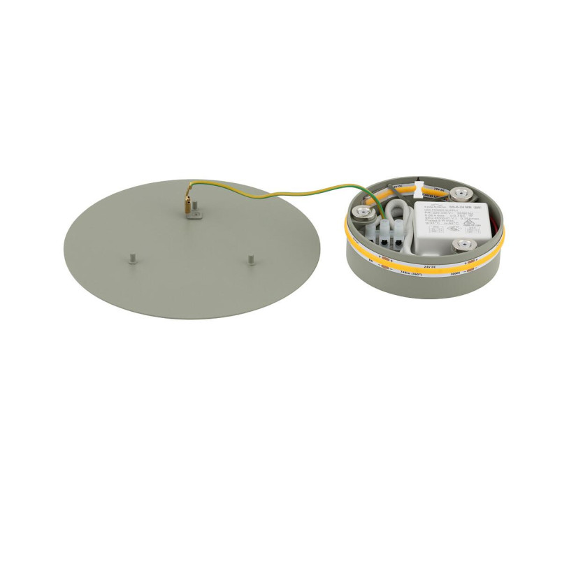 Kinkiet okrągły metalowy Ring LED 3000K 15cm szałwiowy Nowodvorski