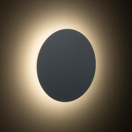 Kinkiet okrągły metalowy Ring LED 3000K 25cm szary błękit Nowodvorski