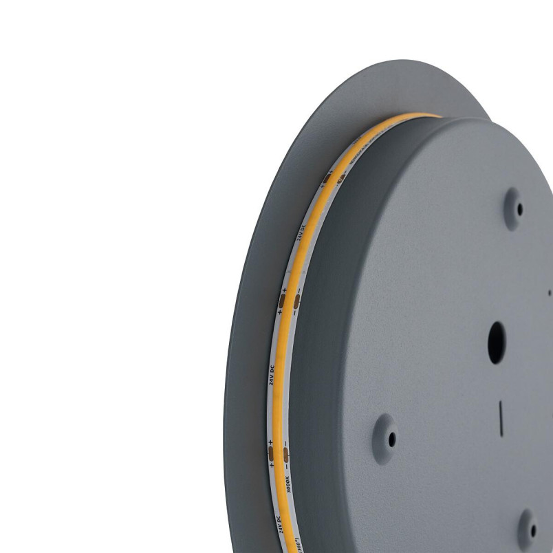 Kinkiet okrągły metalowy Ring LED 3000K 25cm szary błękit Nowodvorski