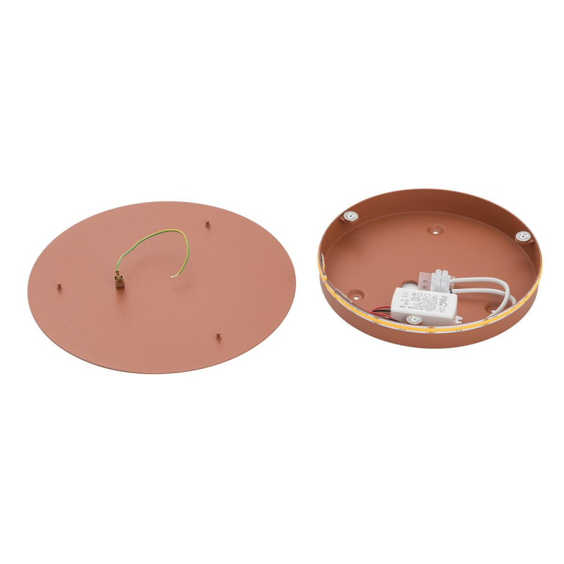 Kinkiet okrągły metalowy Ring LED 3000K 25cm terracotta Nowodvorski