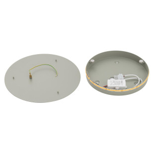 Kinkiet okrągły metalowy Ring LED 3000K 25cm szałwiowy Nowodvorski