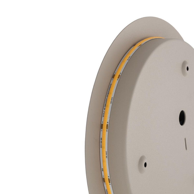 Kinkiet okrągły metalowy Ring LED 3000K 25cm beżowy Nowodvorski