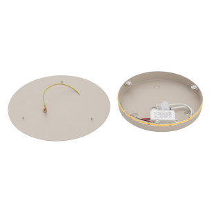 Kinkiet okrągły metalowy Ring LED 3000K 25cm beżowy Nowodvorski