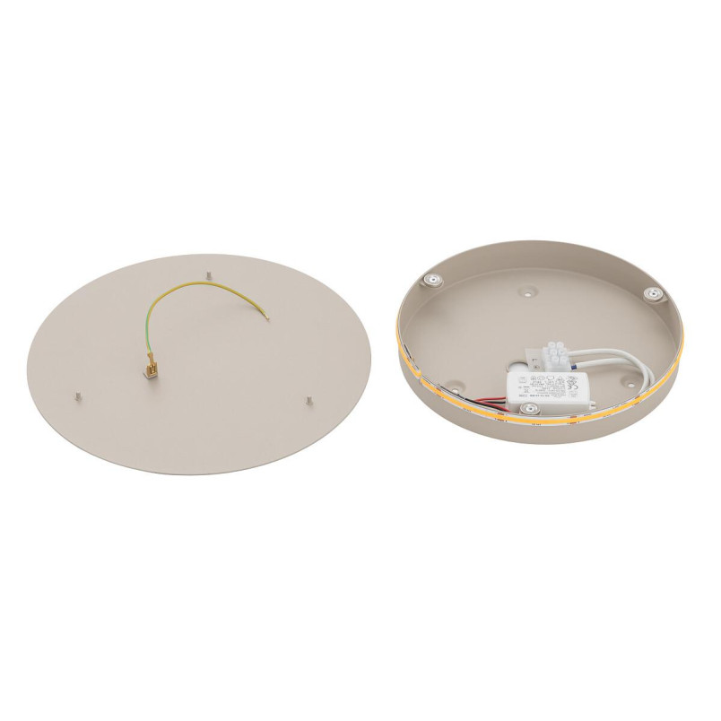 Kinkiet okrągły metalowy Ring LED 3000K 25cm beżowy Nowodvorski