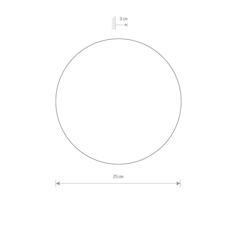 Kinkiet okrągły metalowy Ring LED 3000K 25cm beżowy Nowodvorski