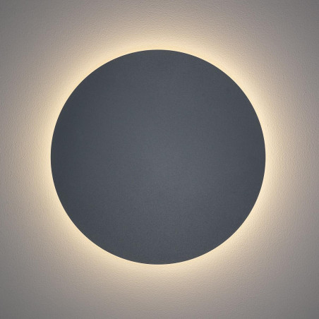 Kinkiet okrągły metalowy Ring LED 3000K 35cm szary błękit Nowodvorski