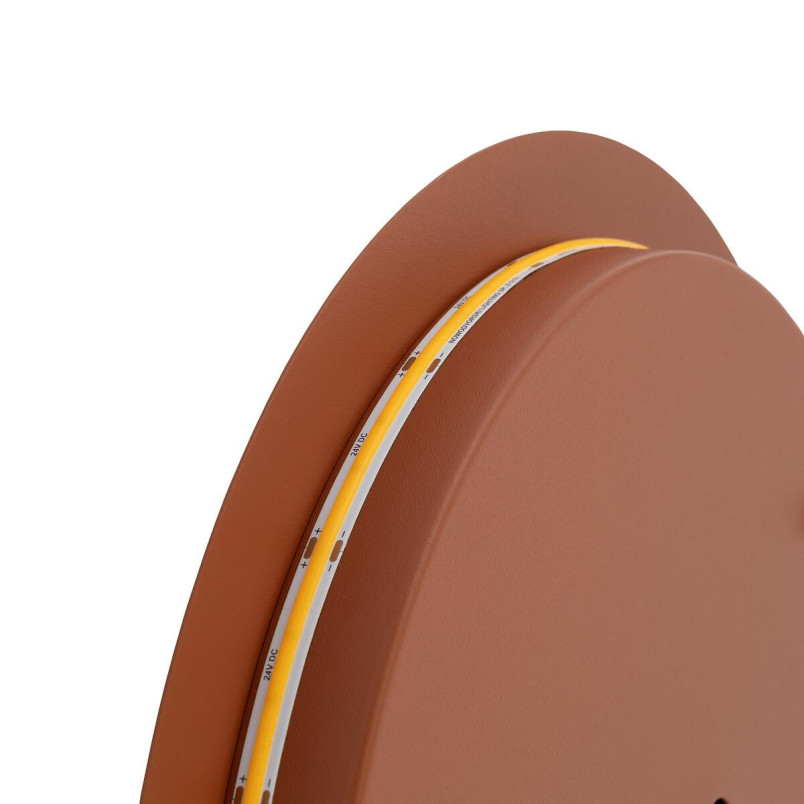 Kinkiet okrągły metalowy Ring LED 3000K 35cm terracotta Nowodvorski