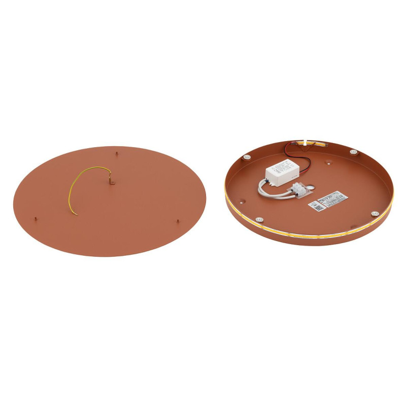Kinkiet okrągły metalowy Ring LED 3000K 35cm terracotta Nowodvorski