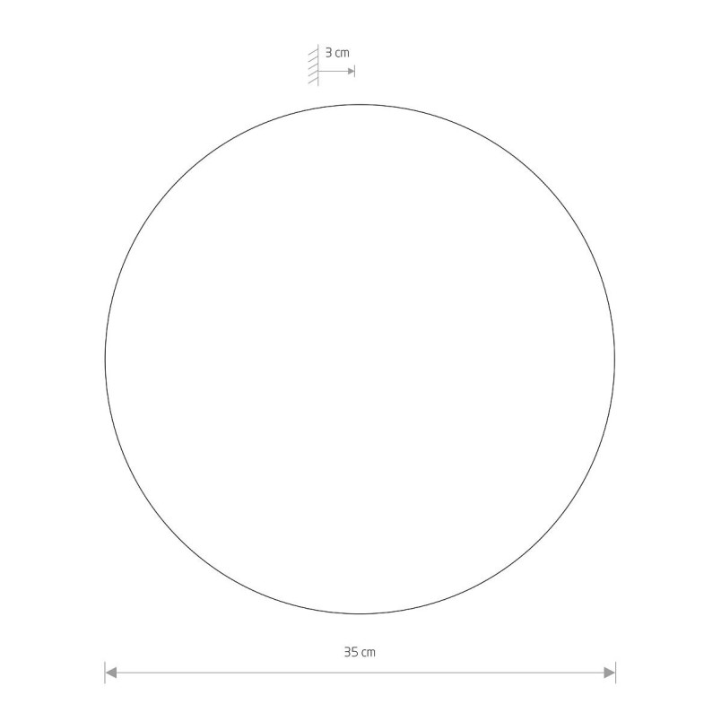 Kinkiet okrągły metalowy Ring LED 3000K 35cm terracotta Nowodvorski