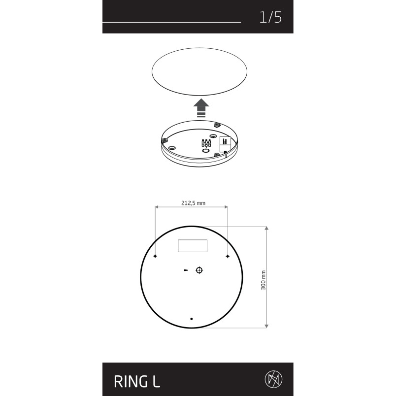 Kinkiet okrągły metalowy Ring LED 3000K 35cm terracotta Nowodvorski