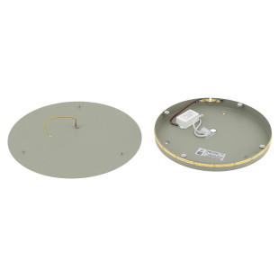 Kinkiet okrągły metalowy Ring LED 3000K 35cm szałwiowy Nowodvorski