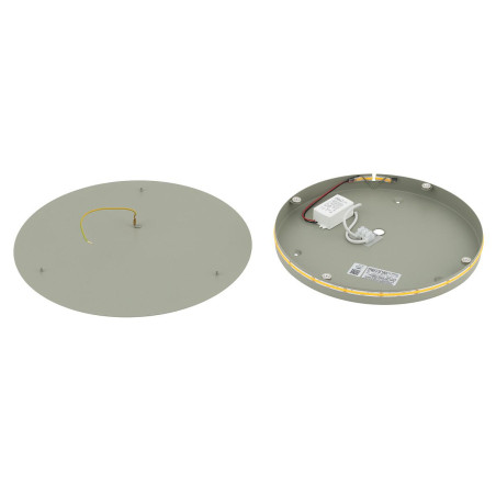 Kinkiet okrągły metalowy Ring LED 3000K 35cm szałwiowy Nowodvorski