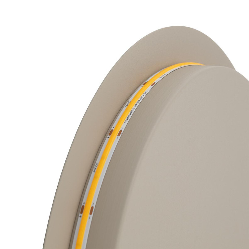 Kinkiet okrągły metalowy Ring LED 3000K 35cm beżowy Nowodvorski