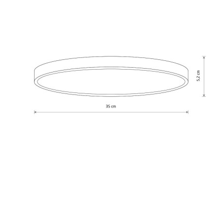 Plafon z tworzywa Denia 35cm LED 4000K biały Nowodvorski