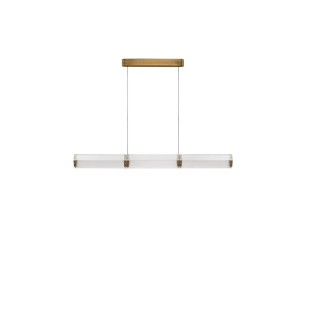 Lampa wisząca szklana podłużna w stylu retro Nezzo LED 3000K 120cm antyczny mosiądz