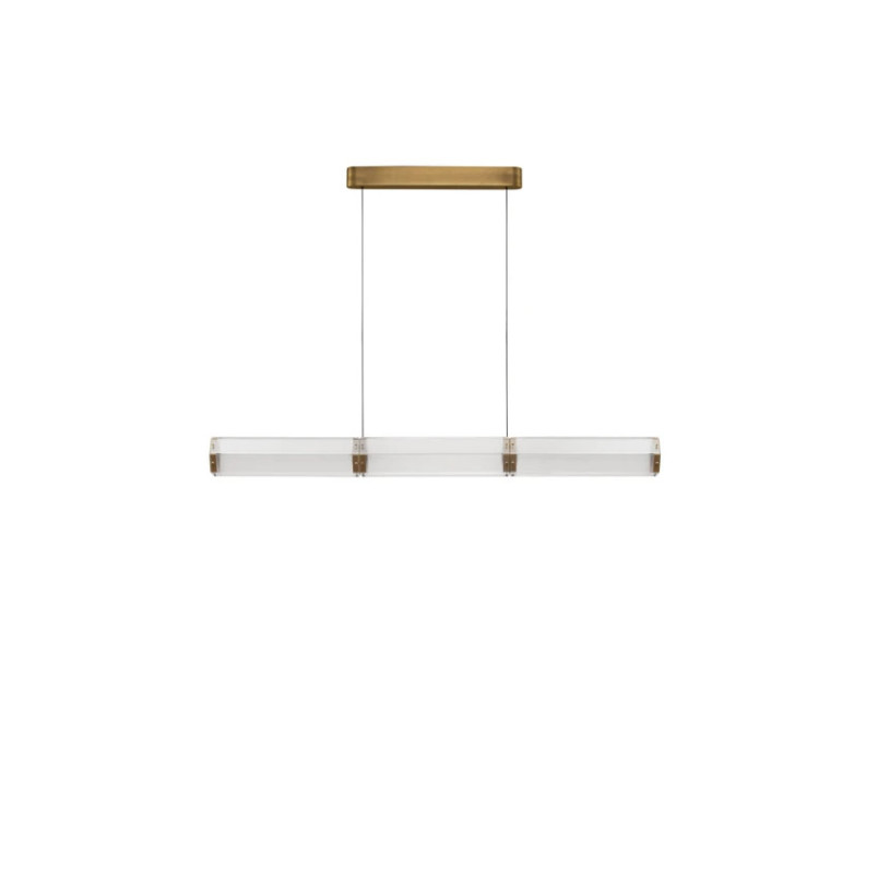 Lampa wisząca szklana podłużna w stylu retro Nezzo LED 3000K 120cm antyczny mosiądz