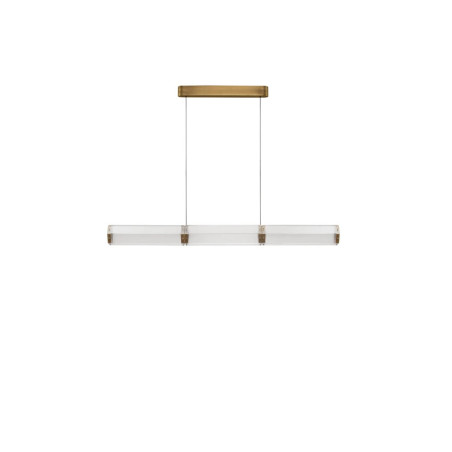 Lampa wisząca szklana podłużna w stylu retro Nezzo LED 3000K 120cm antyczny mosiądz