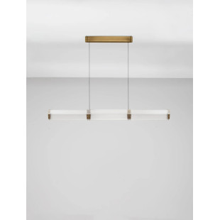Lampa wisząca szklana podłużna w stylu retro Nezzo LED 3000K 120cm antyczny mosiądz