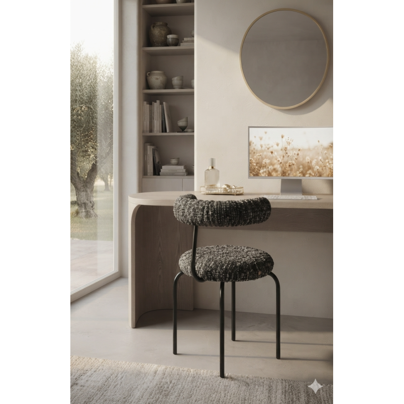 Krzesło tapicerowane designerskie Object114 czarna pisa NG Design