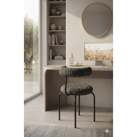 Krzesło tapicerowane designerskie Object114 czarna pisa NG Design
