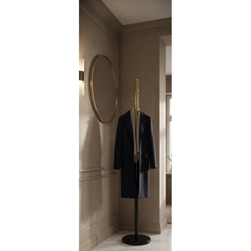 Wieszak stojący glamour Halmar W68 | Czarny/Złoty | Kup online