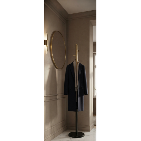 Wieszak stojący glamour Halmar W68 | Czarny/Złoty | Kup online