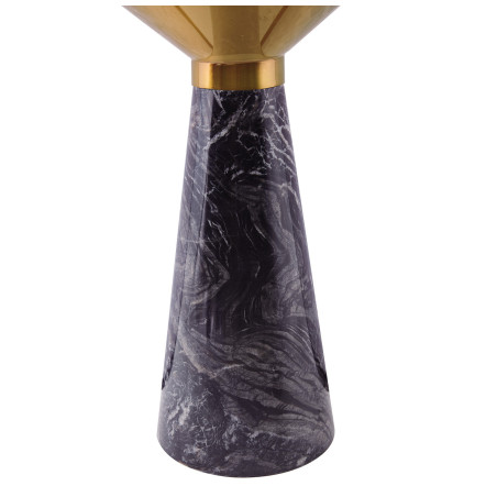 Stolik kawowy marmurowy VERO 60 cm mosiądz | Decolab24.pl