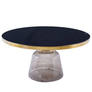 Stolik kawowy DOLCE FLAT szare szkło 75 cm | Decolab24.pl