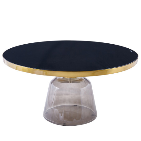 Stolik kawowy DOLCE FLAT szare szkło 75 cm | Decolab24.pl