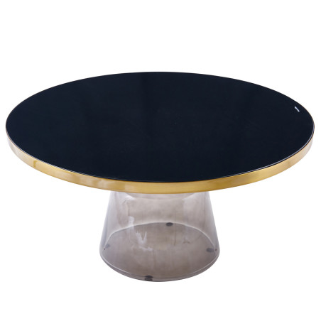 Stolik kawowy DOLCE FLAT szare szkło 75 cm | Decolab24.pl