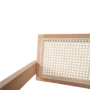 Fotel BOHO z podłokietnikami naturalne drewno rattan | Decolab