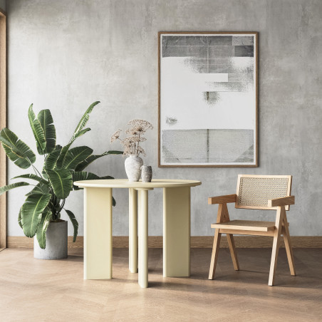 Fotel BOHO z podłokietnikami naturalne drewno rattan | Decolab