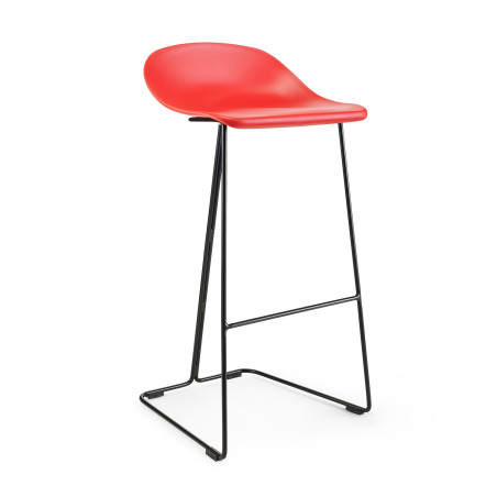 Hoker CARO BAR 75 cm czerwony czarne nogi | Decolab24.pl