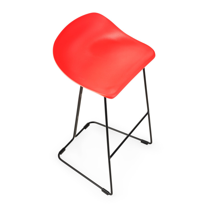 Hoker CARO BAR 75 cm czerwony czarne nogi | Decolab24.pl