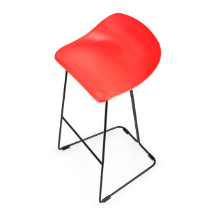 Hoker CARO BAR 75 cm czerwony czarne nogi | Decolab24.pl