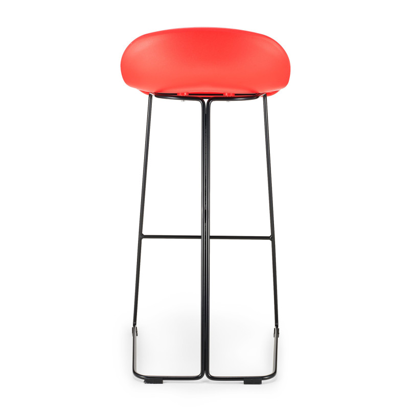 Hoker CARO BAR 75 cm czerwony czarne nogi | Decolab24.pl