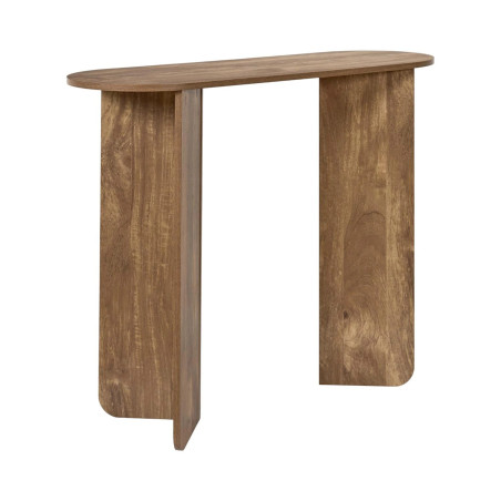 Konsola Hermiona 100 cm brązowa owalna do przedpokoju | Decolab