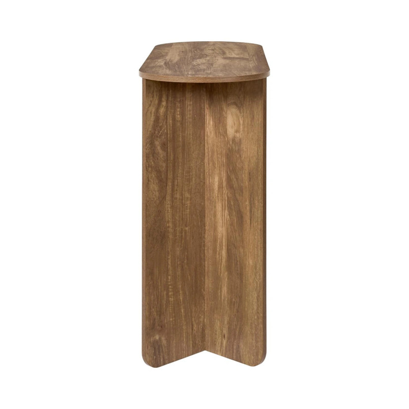 Konsola Hermiona 100 cm brązowa owalna do przedpokoju | Decolab